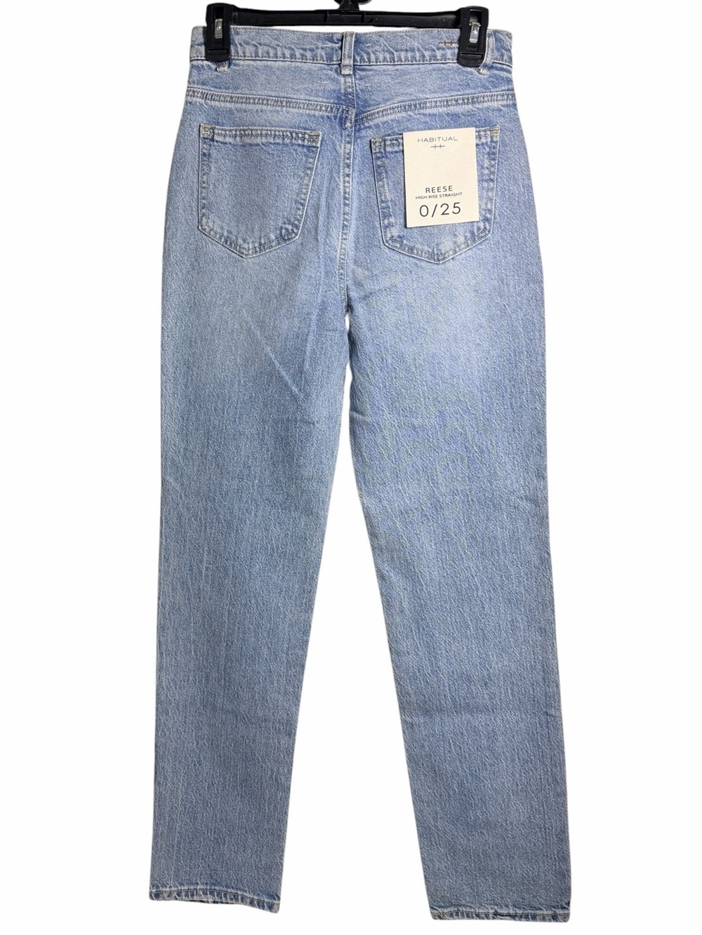 NWT Habitual Reese High Rise Straight Jeans Splash Wash Size 25 $119 MSRP